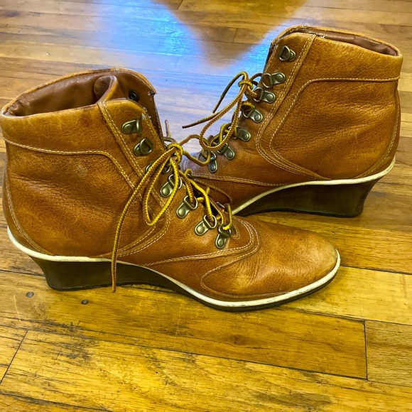 Vintage Timberland wedge boot brown size 8.5 - Picture 5 of 8